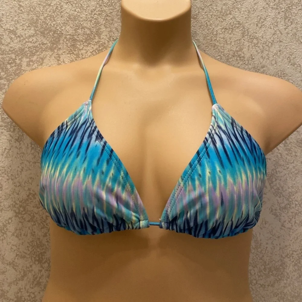 Vibrant Blue and Purple Bikini Top